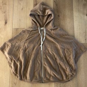 Wilfred free by aritzia camel hooded poncho sweatshirt